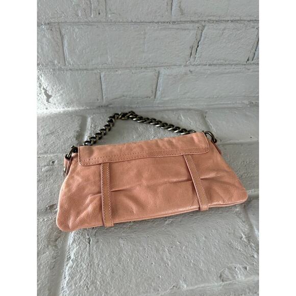 Hobo International Leather Clutch /wallet Hand Bag Coral Pink 9” X 5” - Picture 5 of 9